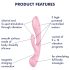 Satisfyer Triple Oh - įkraunamas, klitorio masažuoklis (rožinis)