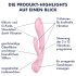 Satisfyer Triple Oh - įkraunamas, klitorio masažuoklis (rožinis)