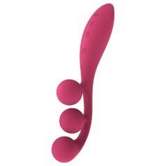   Satisfyer Tri Ball 1 - daugiafunkcis vibratorius - įkraunamas - raudonas