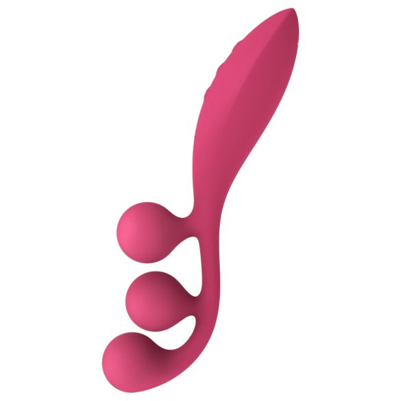 Satisfyer Tri Ball 1 - daugiafunkcis vibratorius - įkraunamas - raudonas