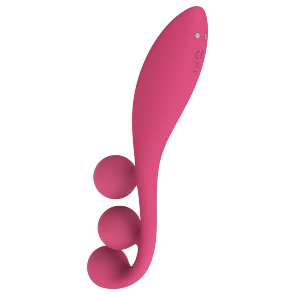 Satisfyer Tri Ball 1 - daugiafunkcis vibratorius - įkraunamas - raudonas
