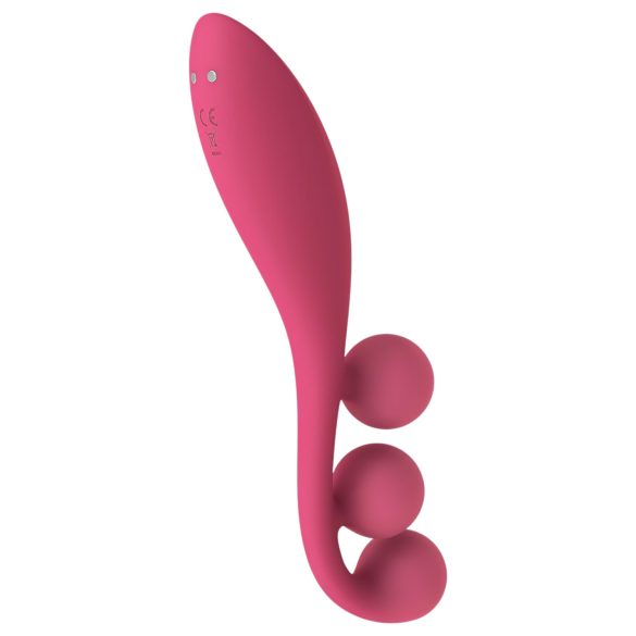 Satisfyer Tri Ball 1 - daugiafunkcis vibratorius - įkraunamas - raudonas