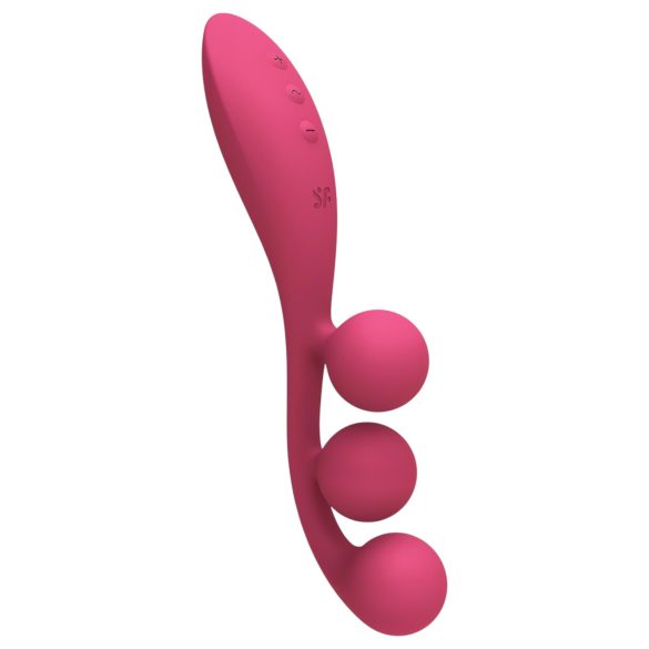 Satisfyer Tri Ball 1 - daugiafunkcis vibratorius - įkraunamas - raudonas