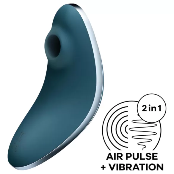 Satisfyer Vulva Lover 1 - klitorio stimuliatorius su oro bangomis - mėlynas