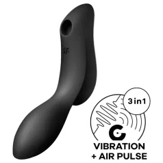   Satisfyer Curvy Trinity 2 - klitorio ir G taško vibratorius - juodas