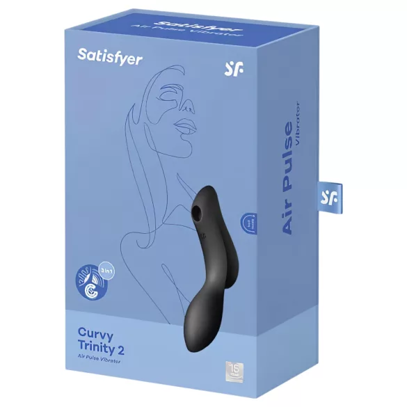 Satisfyer Curvy Trinity 2 - klitorio ir G taško vibratorius - juodas