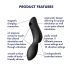 Satisfyer Curvy Trinity 2 - Bangų Masažuoklis 2in1 Vibratorius (juodas)