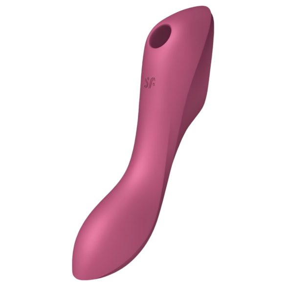 Satisfyer Curvy Trinity 3 - raudonas 2in1 oro bangų vibratorius