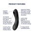 Satisfyer Curvy Trinity 4 - oro bangų dvigubas vibratorius (juodas)
