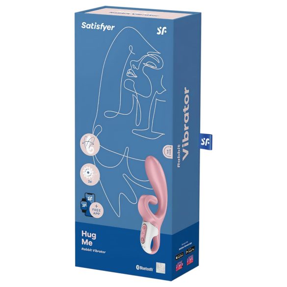 Satisfyer Hug Me - klitorio vibratorius su rankenėle - rožinis