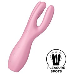   Satisfyer Threesome 3 - klitorio vibratorius - įkraunamas - rožinis