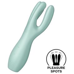   Satisfyer Threesome 3 - akumuliatorinis klitorio vibratorius (mėta)