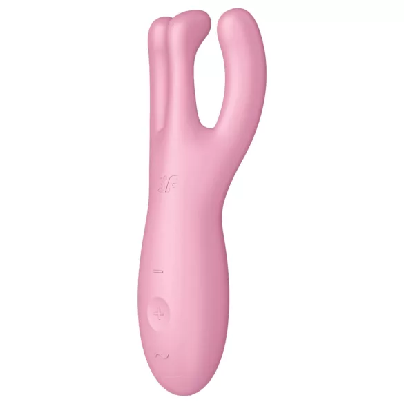 Satisfyer Threesome 4 - programėle valdomas klitorio vibratorius (rožinis)