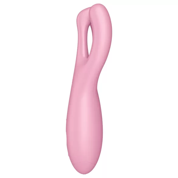 Satisfyer Threesome 4 - programėle valdomas klitorio vibratorius (rožinis)