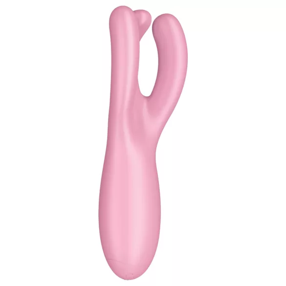 Satisfyer Threesome 4 - programėle valdomas klitorio vibratorius (rožinis)