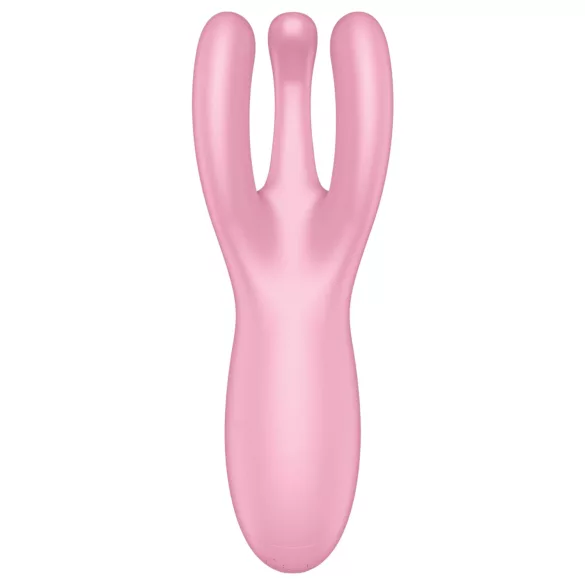 Satisfyer Threesome 4 - programėle valdomas klitorio vibratorius (rožinis)