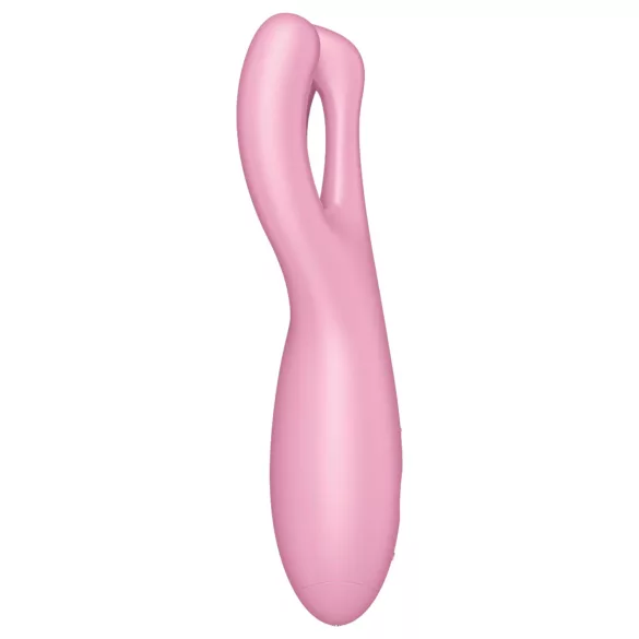 Satisfyer Threesome 4 - programėle valdomas klitorio vibratorius (rožinis)