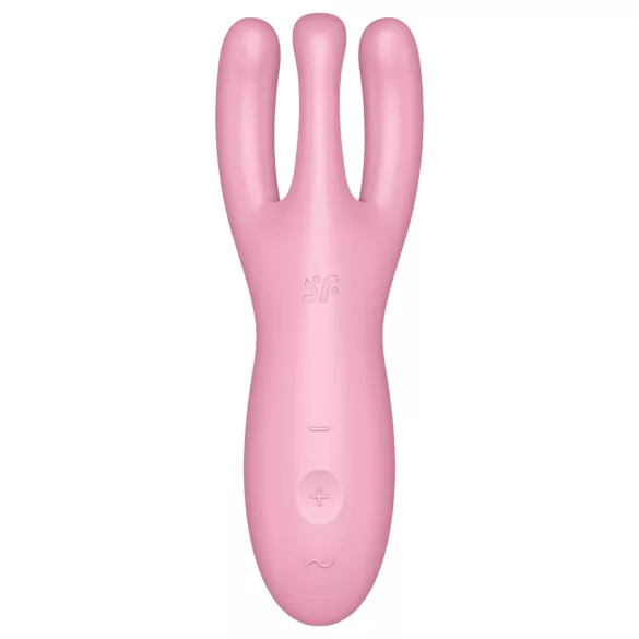 Satisfyer Threesome 4 - programėle valdomas klitorio vibratorius (rožinis)