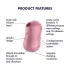 Satisfyer Cotton Candy - klitorinis oro vibracijos vibratorius - koralų spalvos