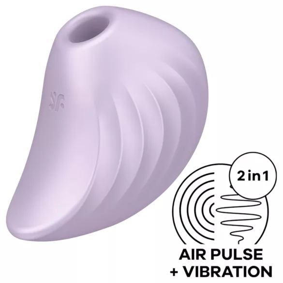 Satisfyer Pearl Diver - klitorio stimuliatorius su oro bangomis - violetinė