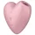 Satisfyer Cutie Heart - klitorio stimuliatorius su oro bangomis - rožinis