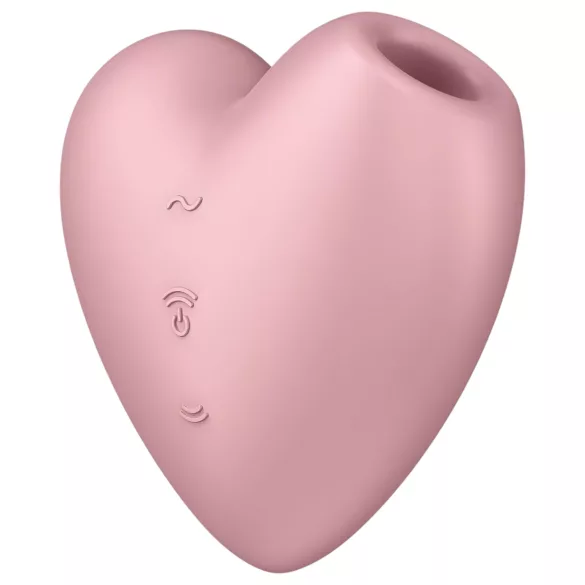 Satisfyer Cutie Heart - klitorio stimuliatorius su oro bangomis - rožinis