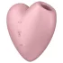 Satisfyer Cutie Heart - klitorio stimuliatorius su oro bangomis - rožinis