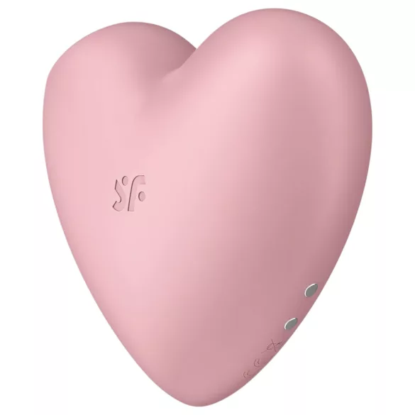 Satisfyer Cutie Heart - klitorio stimuliatorius su oro bangomis - rožinis