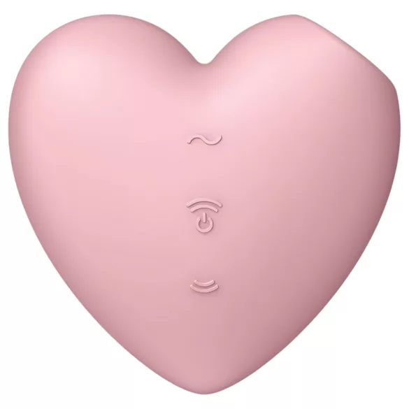 Satisfyer Cutie Heart - klitorio stimuliatorius su oro bangomis - rožinis
