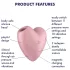 Satisfyer Cutie Heart - klitorio stimuliatorius su oro bangomis - rožinis