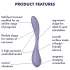 Satisfyer G-spot Flex 5 - programėle valdomas G taško vibratorius (violetinis)