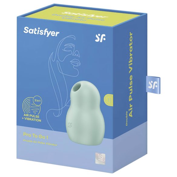 Satisfyer Pro To Go 1 - klitorinis stimuliatorius su oro bangomis - įkraunamas