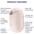 Satisfyer Pro To Go 2 - klitorio stimuliatorius su oro bangomis - smėlio spalvos
