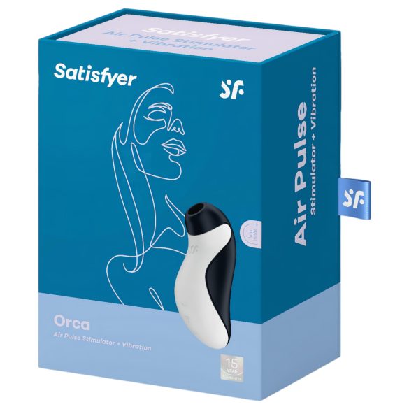 Satisfyer Orca - vandeniui atsparus klitorio stimuliatorius - juodas/baltas