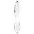 Satisfyer Dazzling Crystal 1 - dvigubas stiklinis dildo - skaidrus