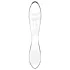 Satisfyer Dazzling Crystal 1 - dvigubas stiklinis dildo - skaidrus