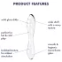Satisfyer Dazzling Crystal 1 - dvigubas stiklinis dildo - skaidrus