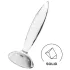 Satisfyer Sparkling Crystal - stiklinis dildo su iškilumais - skaidrus