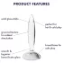 Satisfyer Sparkling Crystal - stiklinis dildo su iškilumais - skaidrus