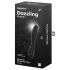 Satisfyer Dazzling Crystal 1 - dvigalis stiklinis dildo - juodas