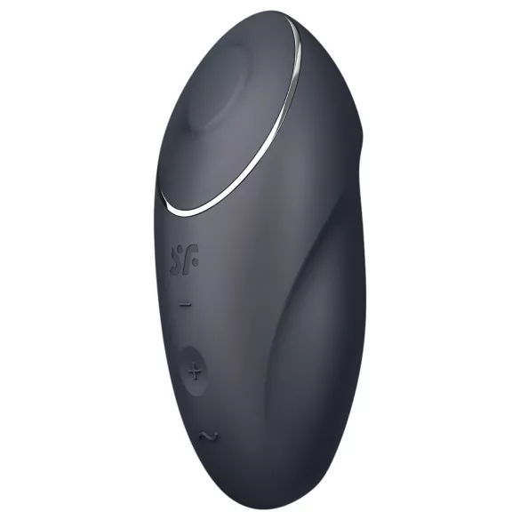 Satisfyer Tap & Climax 1 - klitorio vibratorius 2in1 - juodas