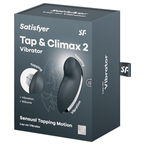 Satisfyer Tap & Climax 2 - klitorio vibratorius 2in1 - pilkas