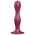 Satisfyer Double Ball-R - dildo su siurbtuku - raudonas, sunkintas