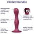 Satisfyer Double Ball-R - dildo su siurbtuku - raudonas, sunkintas