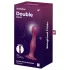 Satisfyer Double Ball-R - dildo su siurbtuku - raudonas, sunkintas