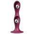 Satisfyer Double Ball-R - dildo su siurbtuku - raudonas, sunkintas