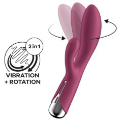   Satisfyer Spinning Rabbit 1 - besisukanti klitorio vibracija (raudona)
