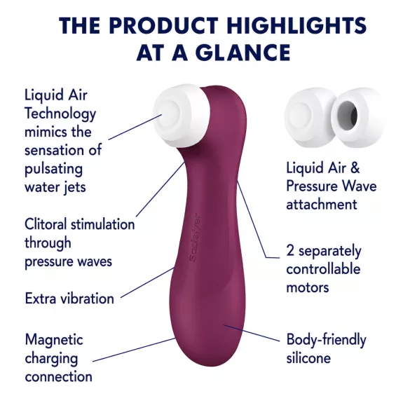 Satisfyer Pro 2 Gen3 - programėle valdomas oro bangų klitorinis vibratorius (raudonas)
