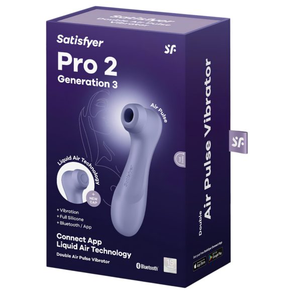 Satisfyer Pro 2 Gen3 - išmanusis oro bangų klitorio stimuliatorius (violetinis)