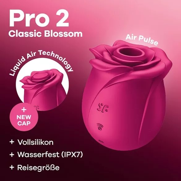 Satisfyer Pro 2 Classic Blossom - klitorio stimuliatorius su oro bangomis